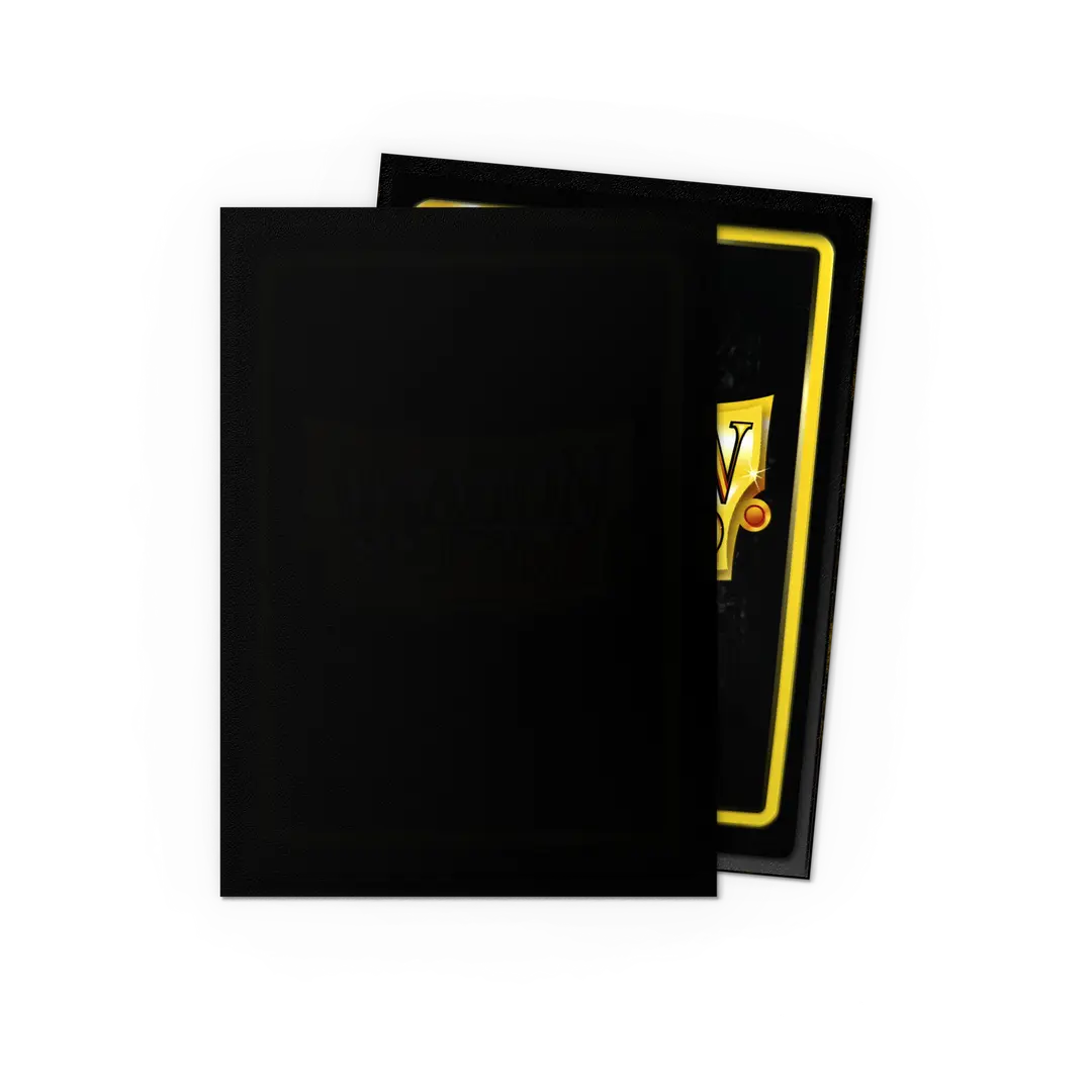 Dragon Shield Black Matte Sleeves back - Standard