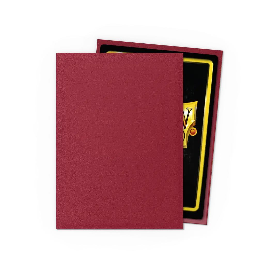Dragon Shield Blood Red Matte Sleeves back - Standard