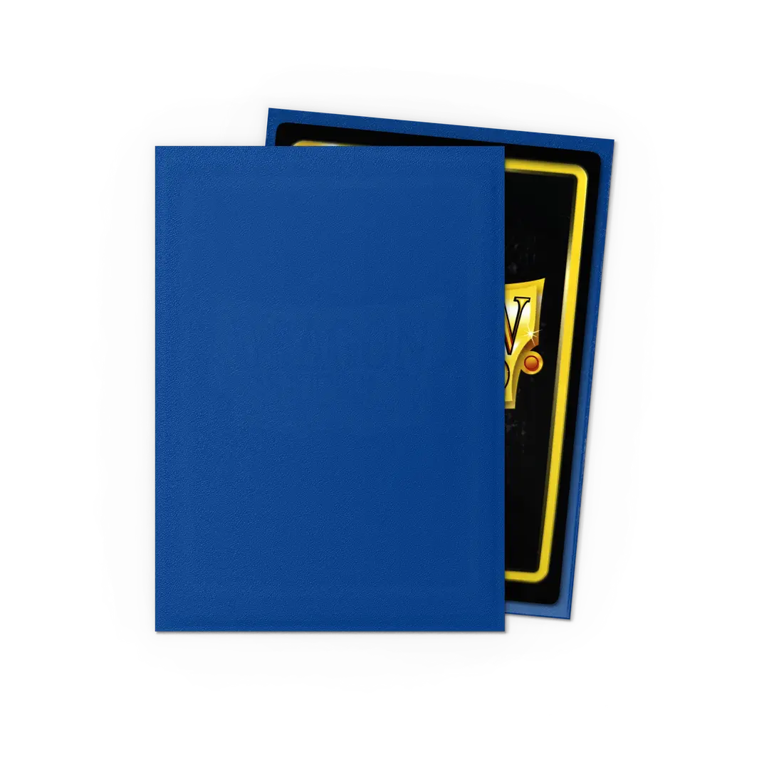 Dragon Shield Blue Matte Sleeves back - Standard