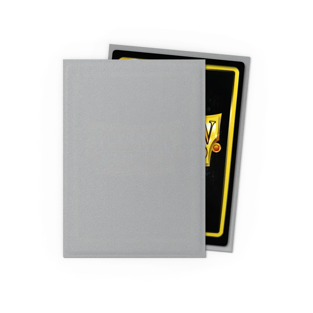Dragon Shield Silver Matte Sleeves back - Standard